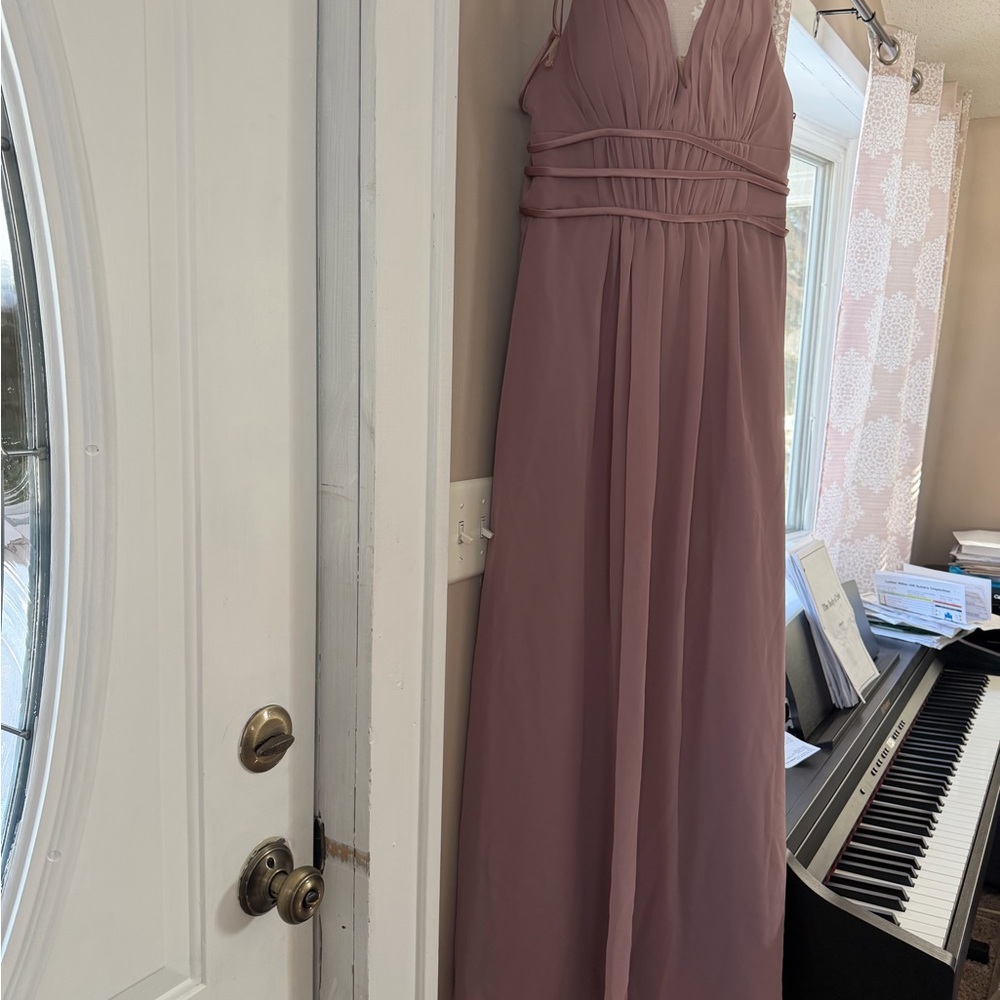 Elegant Mauve Evening Gown